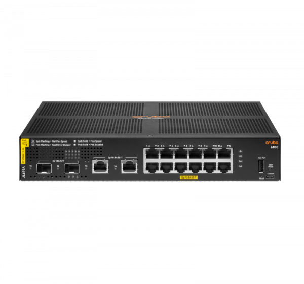 HPE Aruba Networking CX 6100 12G Class4 PoE 2G/2SFP+ 139W - imagine 5