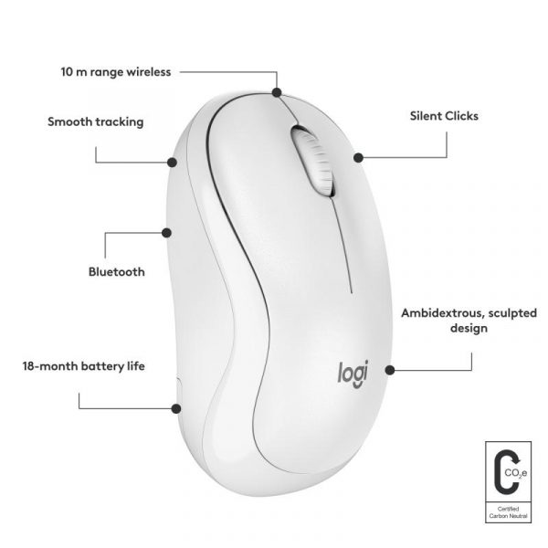 Mouse Logitech MK240 Silent Wireless, optic, interfata Bluetooth, rezolutie 1000 - imagine 13