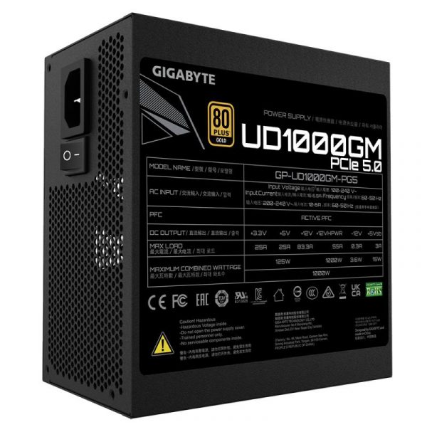 Sursa Gigabyte UD1000GM, 1000W, 80PLUS Gold, Eff. 90%, ATX - imagine 13