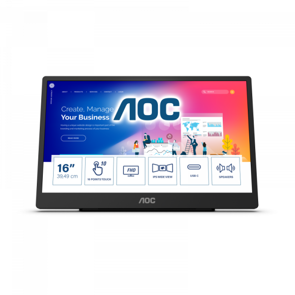 Monitor AOC 15.6" 16T2