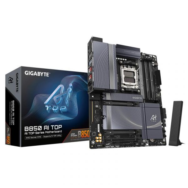 Placa de Baza GIGABYTE B850 AI TOP AM5, 4x DDR5, - imagine 3