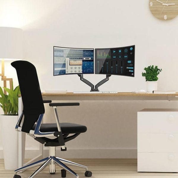 Suport Monitor de Birou Dublu, BARKAN M142P, 13" - 29", - imagine 6