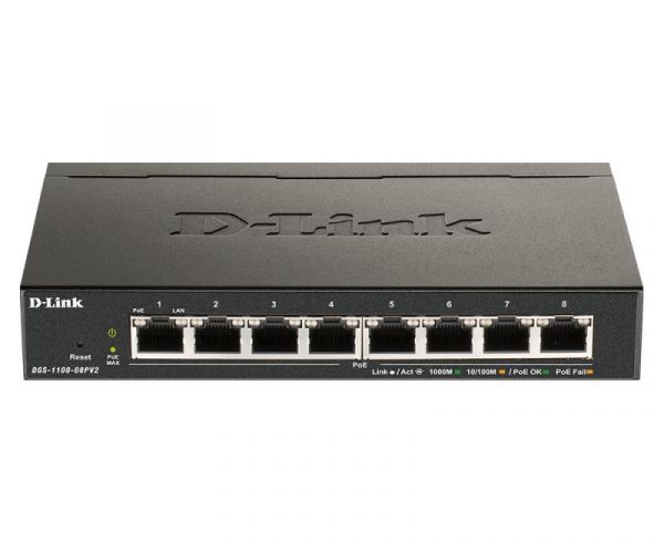 Switch D-Link DGS-1100-08PV2, 8 port, 10/100/1000 Mbps - imagine 4