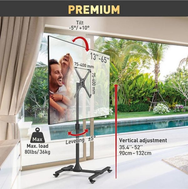﻿Suport TV de podea, Barkan SW310H, Reglabil, 13"- 65", VESA - imagine 11