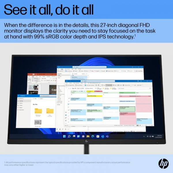 Monitor 27" HP EliteDisplay E27 G5, LED, IPS, FHD 1920x1080, - imagine 11