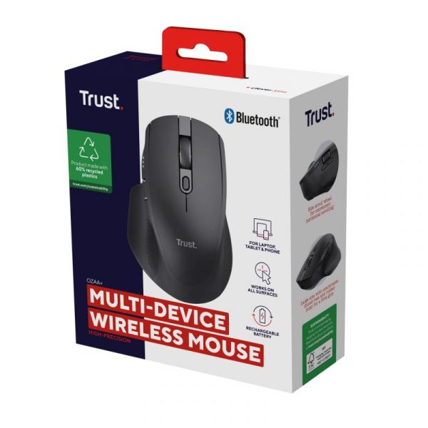 Mouse Trust Ozaa+, wireless RF 2.4GHz, bluetooth, conectivitate USB 1.1, - imagine 17