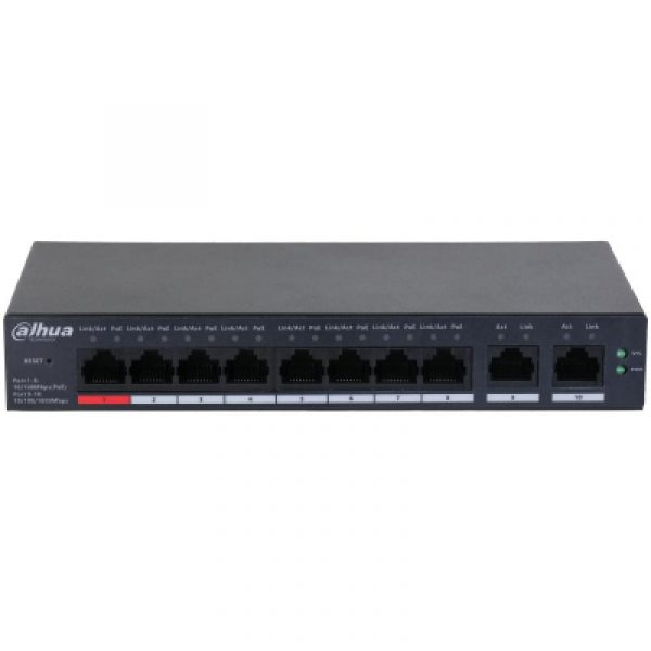 Dahua 10 Port Cloud managed POE switch CS4010-8ET-110, Interfata: Port - imagine 7