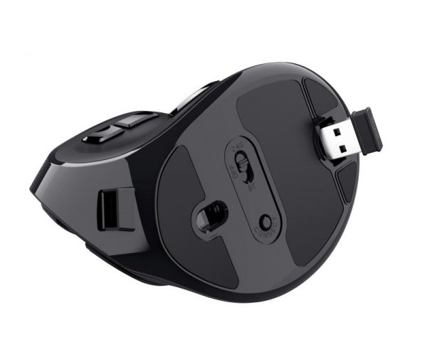 Mouse Trust Voxx, Rechargeable Ergonomic Wireless, negru - imagine 25