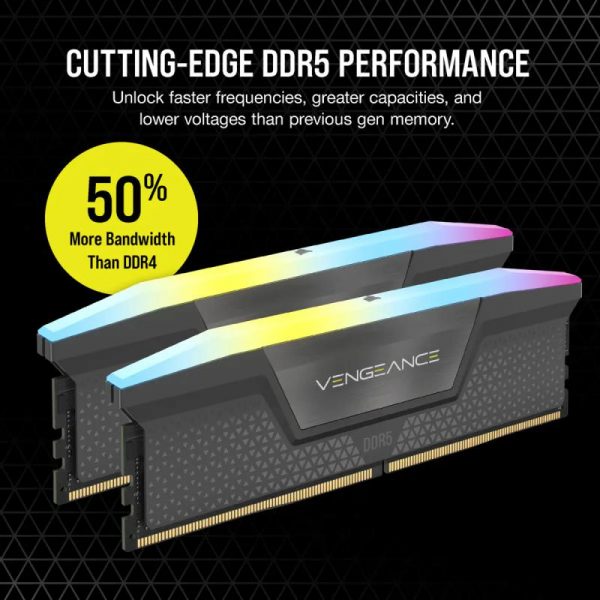 Memorie RAM Corsair Vengeance RGB 32GB DDR5 5200MHz CL40 Kit - imagine 12