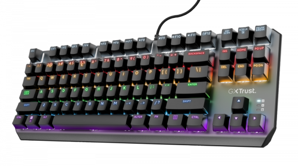 Tastatura Trust GXT834 Callaz Tenkeyless cu fir mecanica, negru - imagine 5