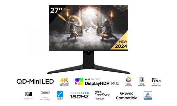Monitor TCL 27" 27R83U, Diagonal (inch): 27, Diagonal (cm): 69, - imagine 7