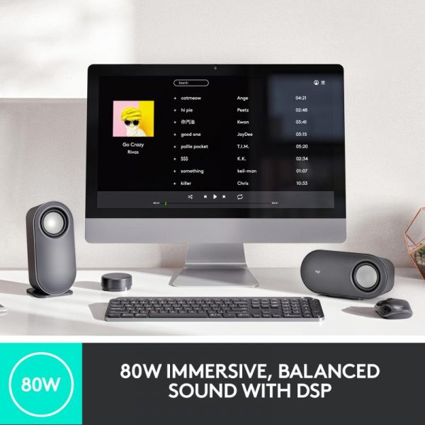 Boxe Logitech 2.1 Z407, putere RMS 40W, subwoofer 20W, interfata - imagine 5