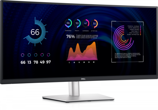 Monitor Dell 34" P3424WE Curved 86.72 cm, 3440 x1440 at - imagine 3
