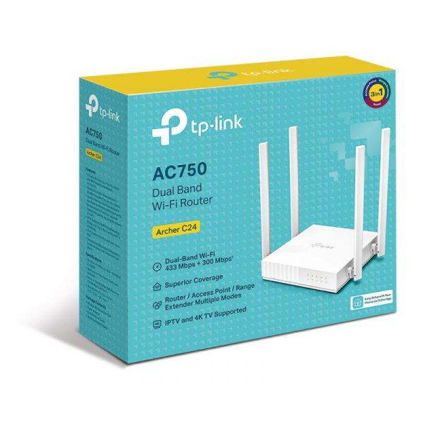 Router wireless TP-LINK Archer C24, AC750, WiFI 5, Dual-Band - imagine 10