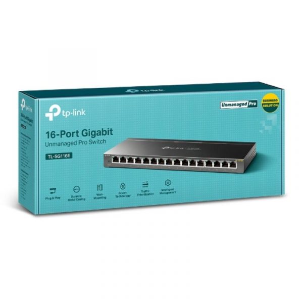 Switch TP-Link TL-SG116E, 16 port, 10/100/1000 Mbps - imagine 6