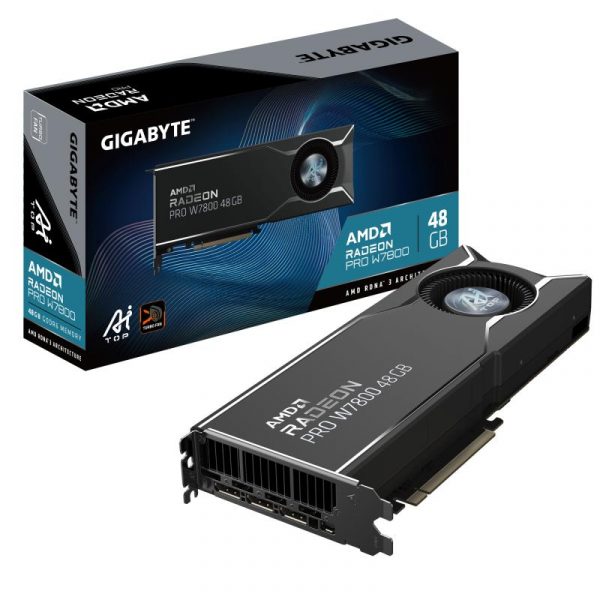 Placa Video GIGABYTE RADEON PRO W7800 AI TOP 48GB GDDR6 - imagine 3
