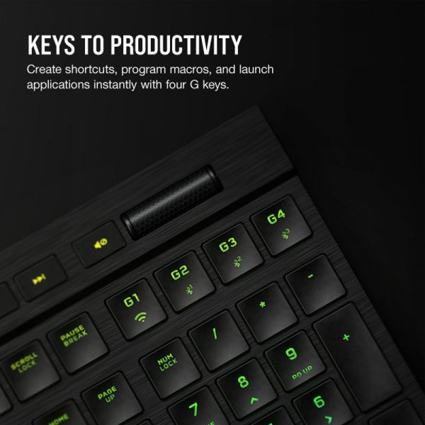 CORSAIR K100 AIR WIRELESS RGB ULTRA-THIN MECHANICAL, negru  Full - imagine 13