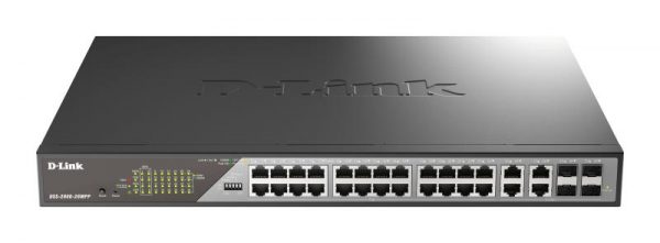 D-Link Switch DSS-200G-28MP,24 x 10/100/1000 Mbps PoE, 4 x Combo - imagine 7