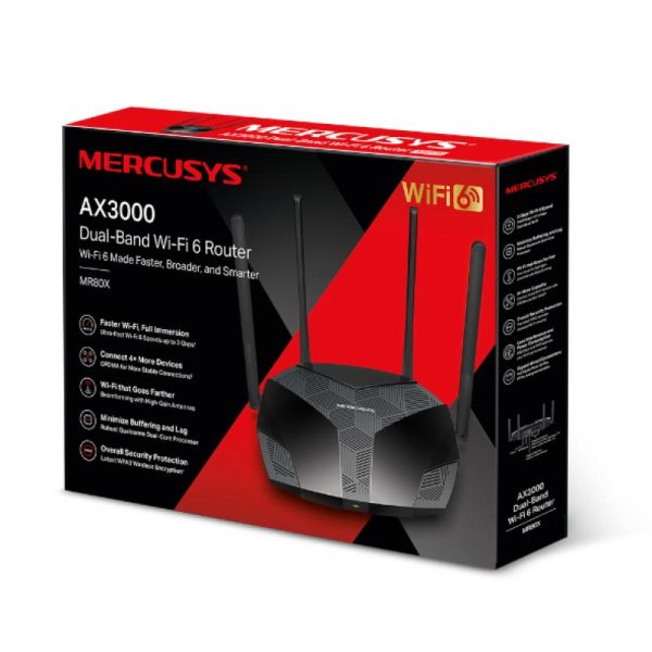 Mercusys Router, AX3000, MU-MIMO, Dual-Band, WPA3, Standarde wireless: Wi-Fi 802.11ax/ac/a/b/g/n, - imagine 14