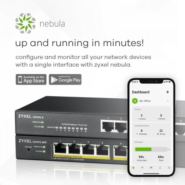 ZYXEL GS1915-8 8 GB HYBRID NEBULA SW - imagine 11