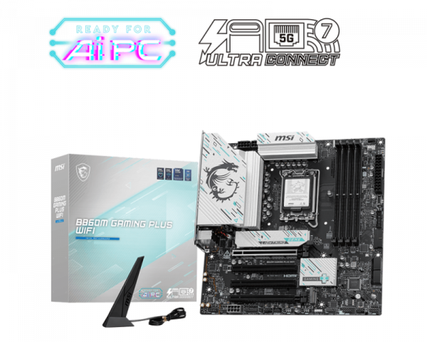 Placa de Baza MSI B860M GAMING PLUS WIFI LGA1851, 4x