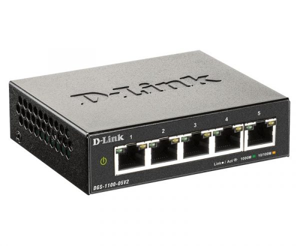 Switch D-Link DGS-1100-05V2, 5 port,10/100/1000 Mbps - imagine 6
