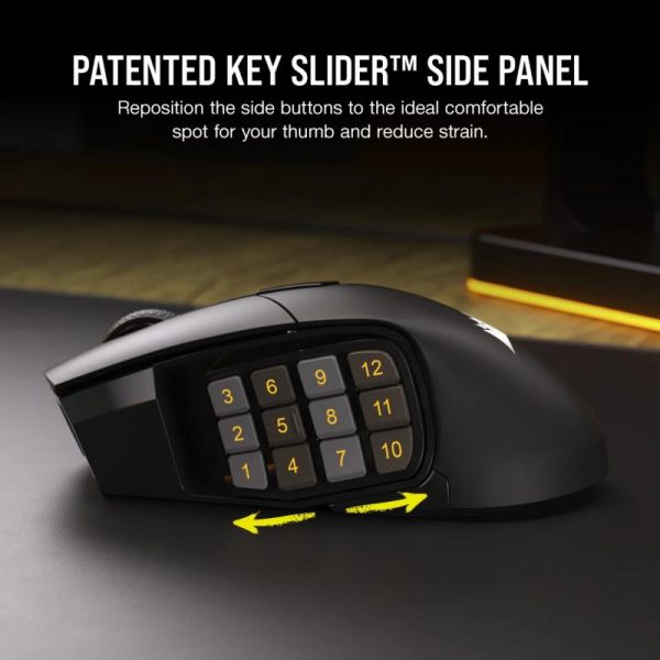 Mouse Gaming Corsair SCIMITAR ELITE WIRELESS MMO Optical cu fir, - imagine 12