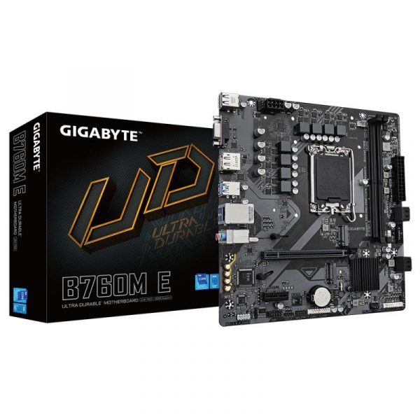 Placa de Baza GIGABYTE B760M E LGA1700, 2x DDR5, 1x - imagine 3