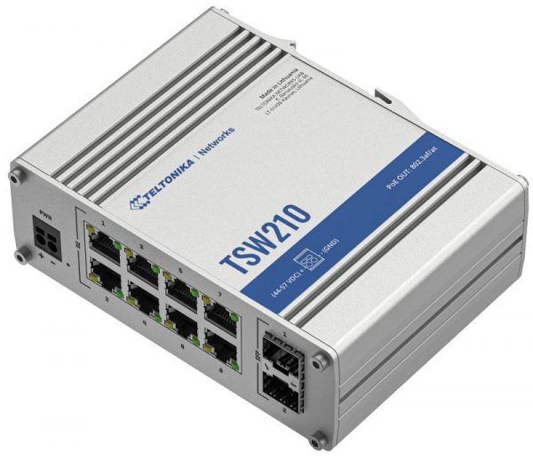 TELTONIKA INDUSTRIAL 8PORT UNMANAGED SWITCH TSW210, Interfata: 8 x ETH - imagine 6
