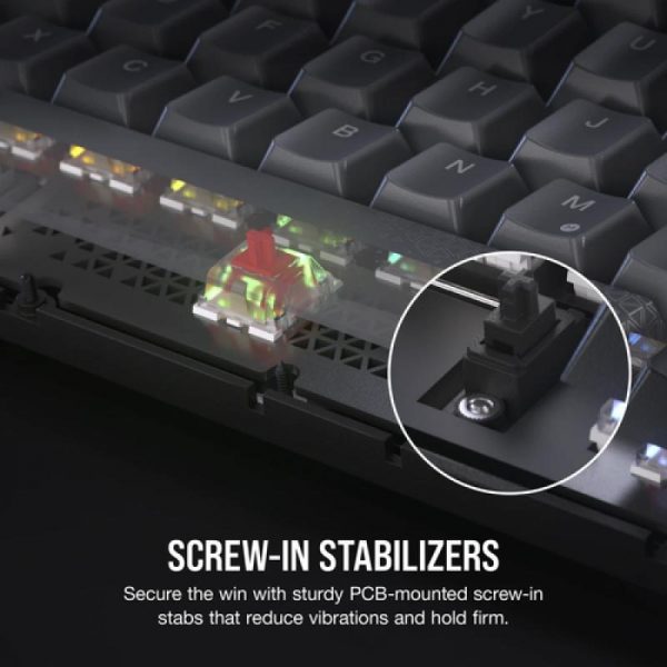 Tastatura Gaming CORSAIR K65 PLUS WIRELESS RGB 75% Mecanica - imagine 17