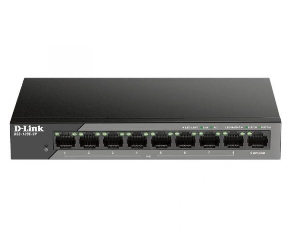 Switch DLINK DSS-100E-9P, 9 port, 10/100 Mbps - imagine 4