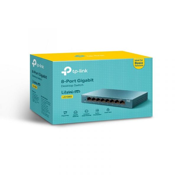 Switch TP-LINK LS108G, 8 port, 10/100/1000 Mbps - imagine 9