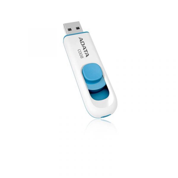 Memorie USB Flash Drive Adata C008, 32GB, USB 2.0, alb - imagine 3