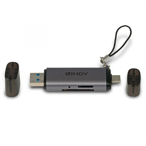 Card Reader Lindy USB 3.2 Type C, SD & microSD, - imagine 8