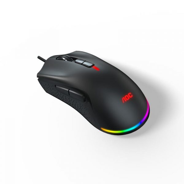 Mouse AOC GM530B, ergonomic, USB 2.0, 16000DPI, 7 butoane, RGB, - imagine 9