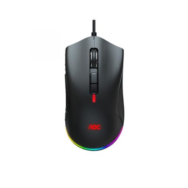 Mouse AOC GM530B, ergonomic, USB 2.0, 16000DPI, 7 butoane, RGB, - imagine 7