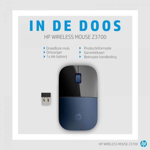 Mouse HP Z3700, Wireless, Dragonfly Blue - imagine 13