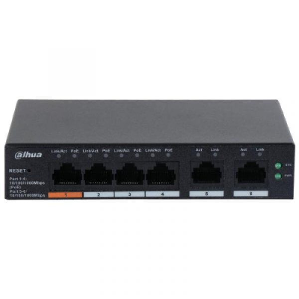 Dahua desktop switch, 6 porturi Gigabit, 4 porturi POE, CS4006-4GT-60, - imagine 7