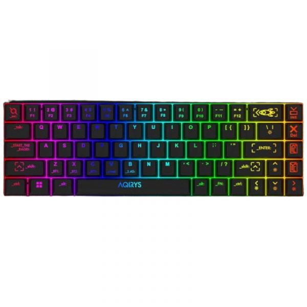 Tastatura mecanica 65% AQIRYS Mira, wireless/bluetooth/wired, switch-uri Outemu Red, 68 - imagine 9