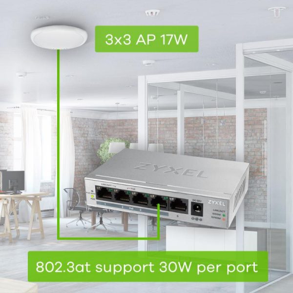 Switch Zyxel GS1005-HP, 5 Port, 10/100/1000 Mbps - imagine 7
