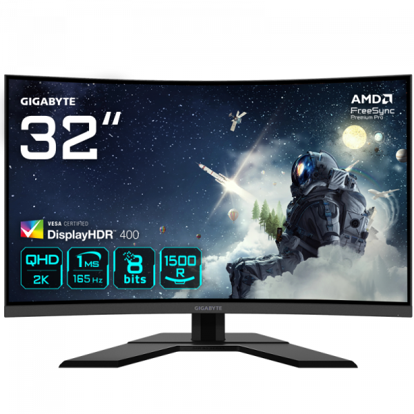 Monitor LED Gigabyte G32QC A-EK, 31.5inch, QHD VA, 1ms, 165Hz,