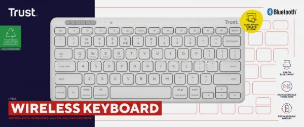 Tastatura Trust Lyra Wireless, conexiune USB-A, USB-C 1.1, distanta acoperire - imagine 9