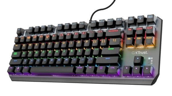 Tastatura Trust GXT834 Callaz Tenkeyless cu fir mecanica, negru - imagine 6