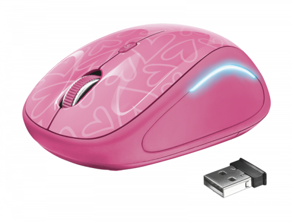 Mouse Trust Yvi FX, Wireless, roz - imagine 7