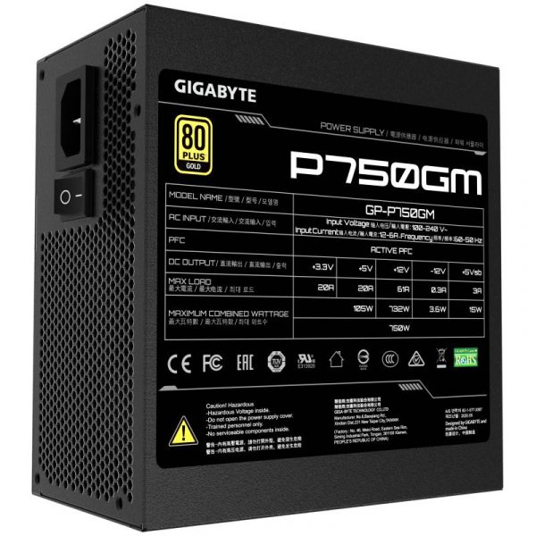 Sursa Gigabyte GP-P750GM, 80 PLUS® Gold, 750W - imagine 9