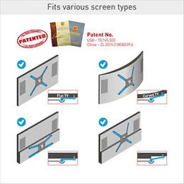 Suport perete LCD/Plasma plat/curbat Barkan 13"- 90" 60Kg - imagine 8