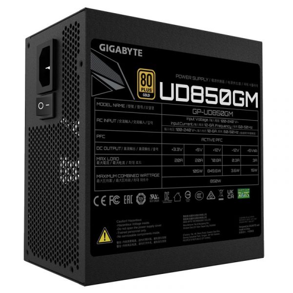 SURSA GB UD850GM 850W 80 PLUS GOLD, ACTIVE PFC, ATX - imagine 12
