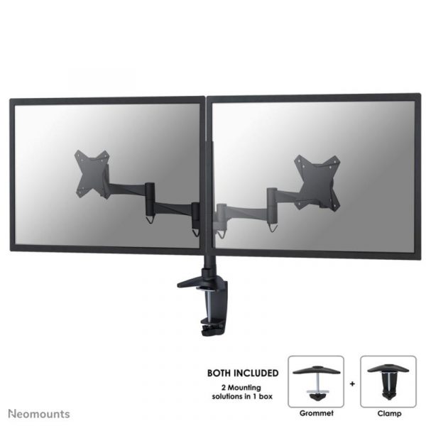 Suport Monitor de Birou Dual, Neomounts by Newstar FPMA-D1330DBLACK, 10" - imagine 5