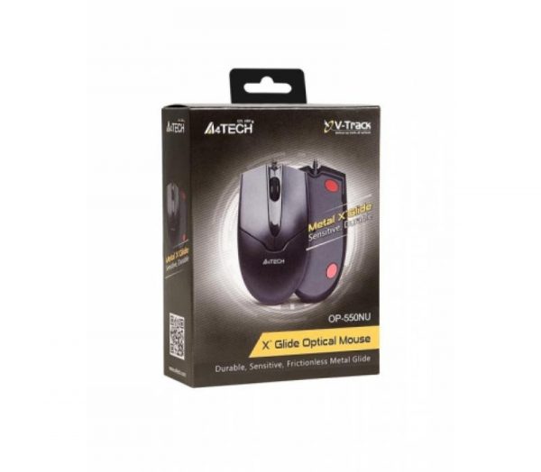 Mouse A4tech wired, OP-550NU-1, negru - imagine 6