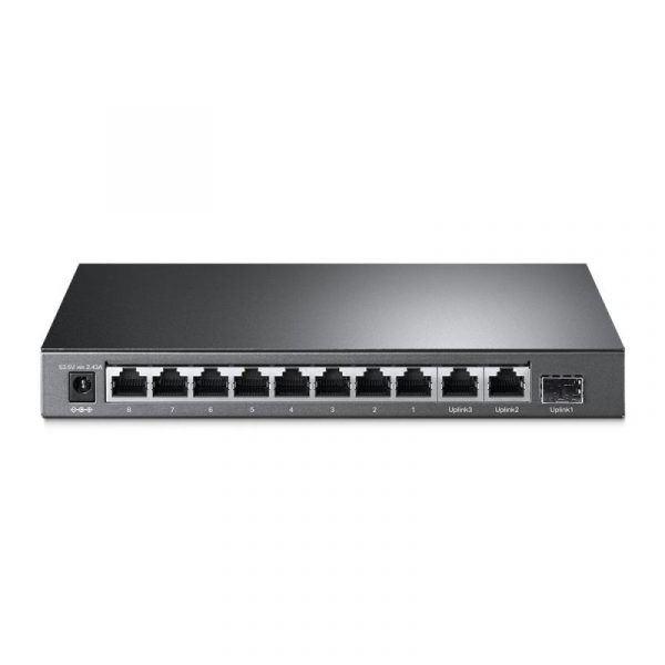 "8-Port 10/100Mbps + 3-Port Gigabit Desktop Switch with 8-Port PoE+ - imagine 6
